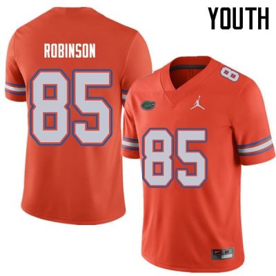 Youth Florida Gators #85 James Robinson NCAA Jordan Brand Orange Authentic Stitched College Football Jersey OAV6762EA